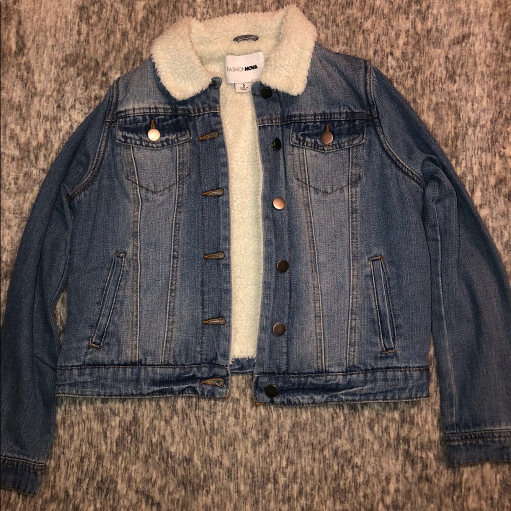 Fashion Nova Sherpa Denim Jacket